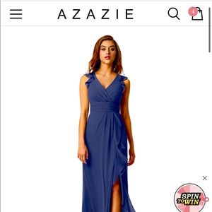 Azazie Tasha Bridesmaid Dress Stormy / A14 / *NEVER TORN WITH TAGS*